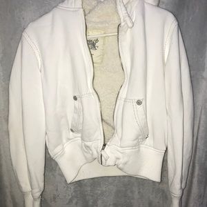 Cropped fluffy sweater